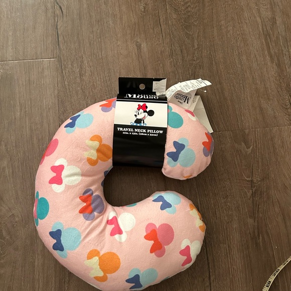 Disney Accessories - NWT Disney Pink and Multicolor Mickey Mouse Travel Neck Pillow